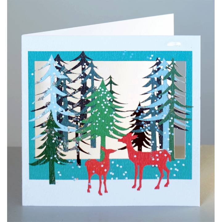 Deer in a winter wonderland (pack of 6)