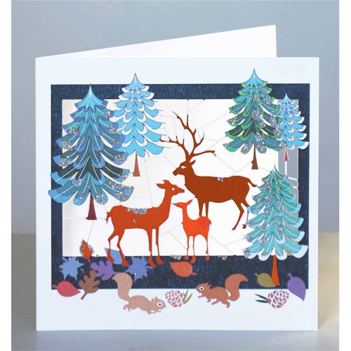 Deer family in the forest (pack of 6)