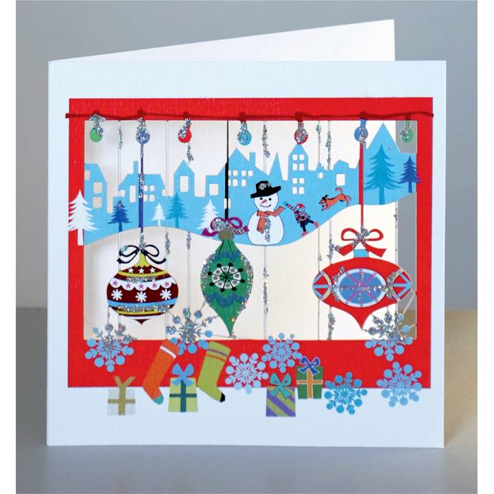 City with baubles (pack of 6)