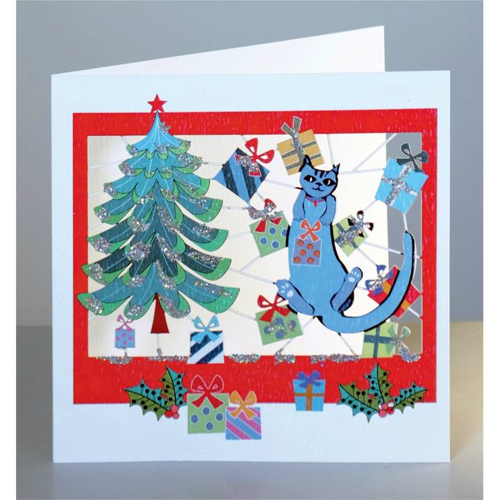 Blue cat and tree (pack of 6)