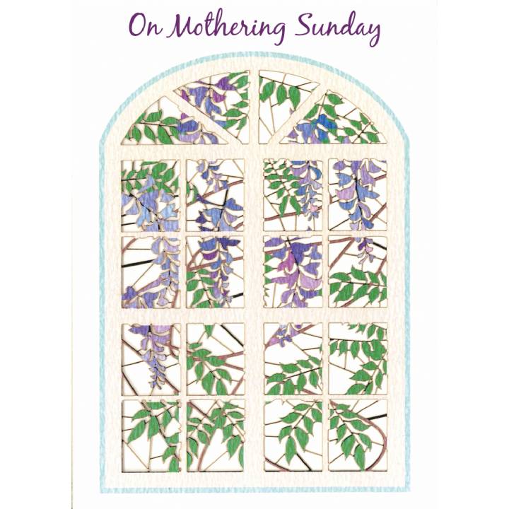 Wisteria through a window - on mothering Sunday (pack of 6)