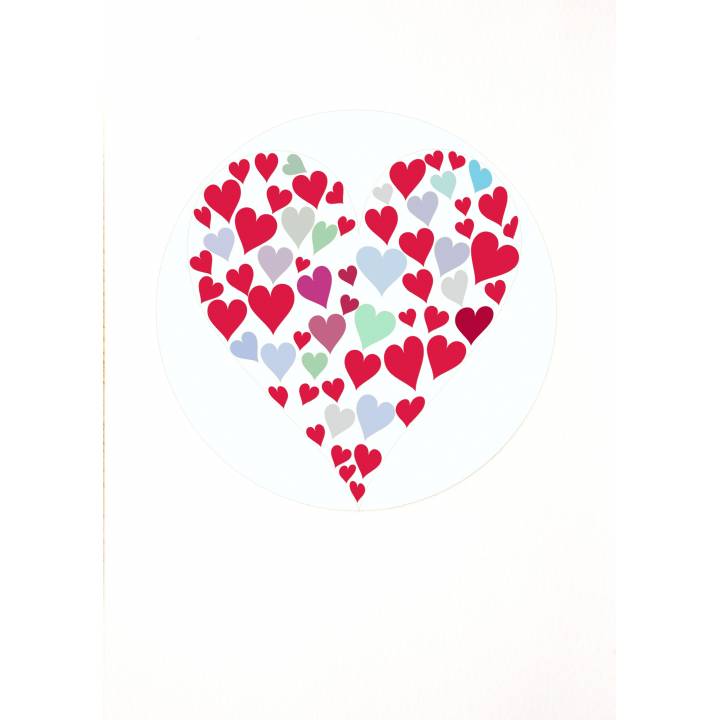 Big heart made of little hearts (pack of 6)