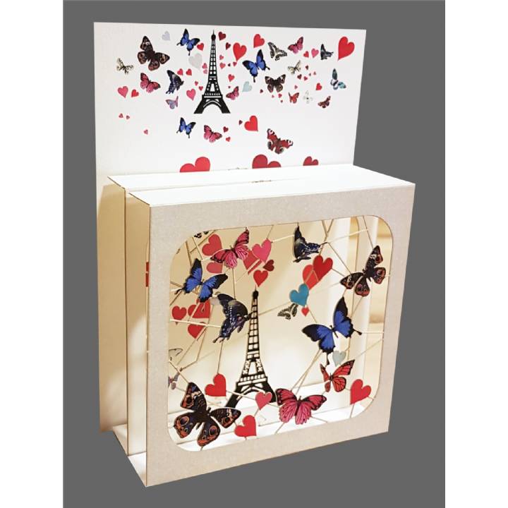 Butterflies and the Eiffel Tower (pack of 6)