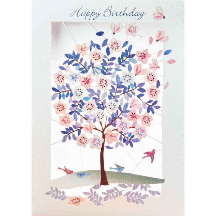 Happy birthday - blossom tree (pack of 6)