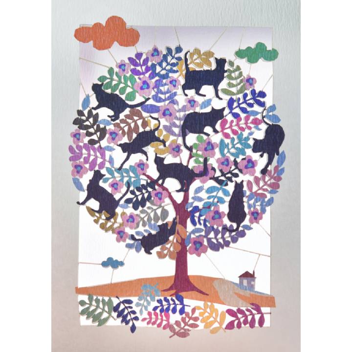 Tree full of cats (pack of 6)