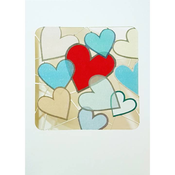 Jumbled hearts (pack of 6)