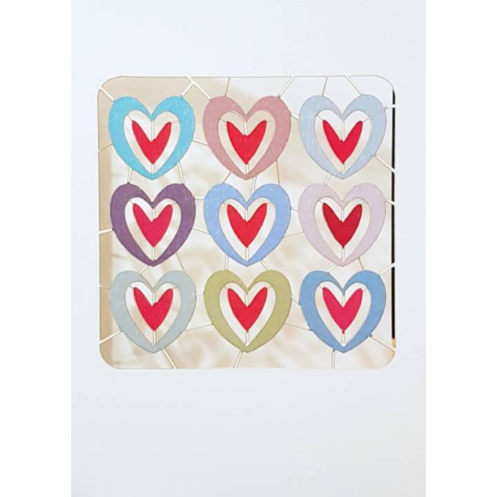 Nine hearts (pack of 6)