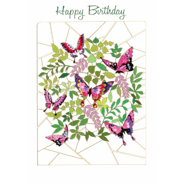 Happy birthday butterflies (pack of 6)