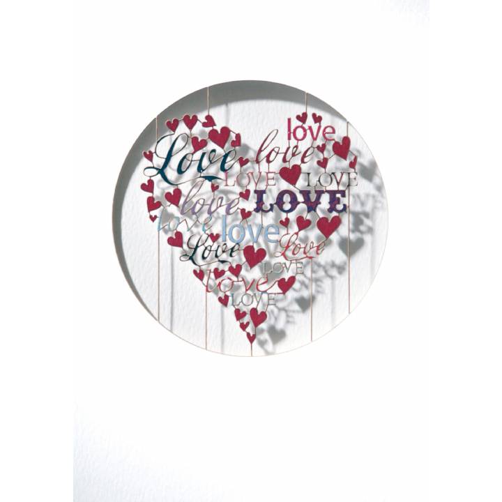 'love, love' heart (pack of 6)