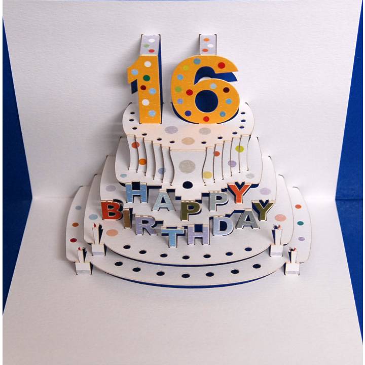 Age 16 birthday cake (pack of 6)