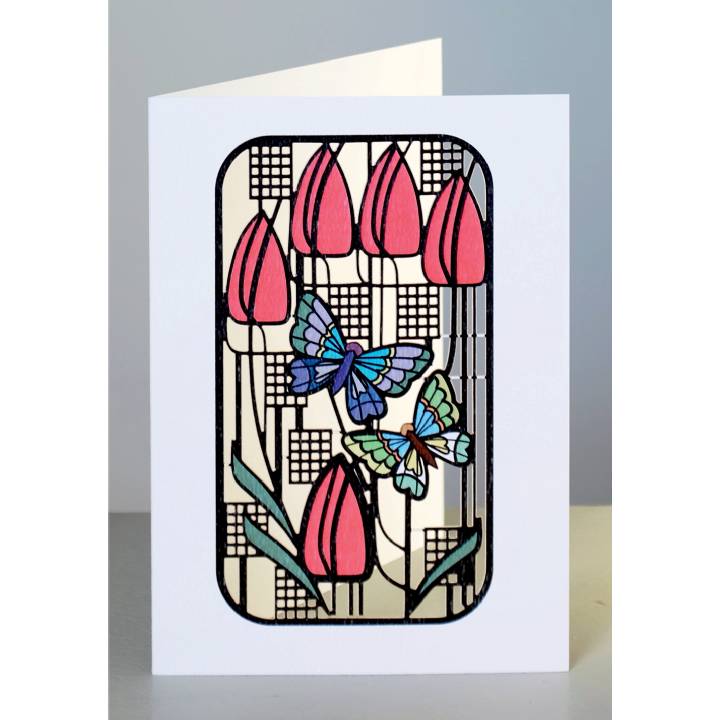 Butterflies and tulips (pack of 6)