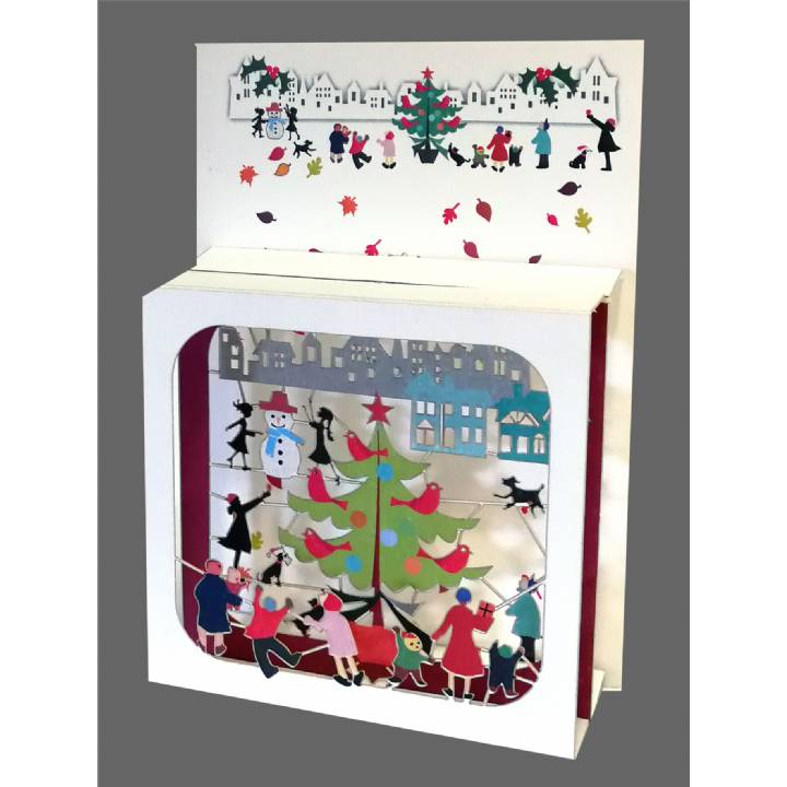 Christmas - Outdoor tree and snowmen (pack of 6)