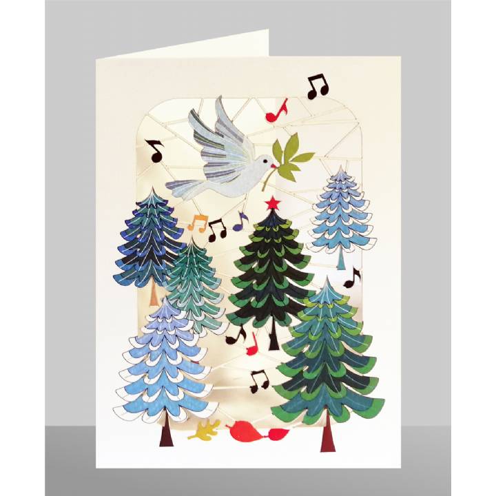 Trees, dove and music (pack of 6)