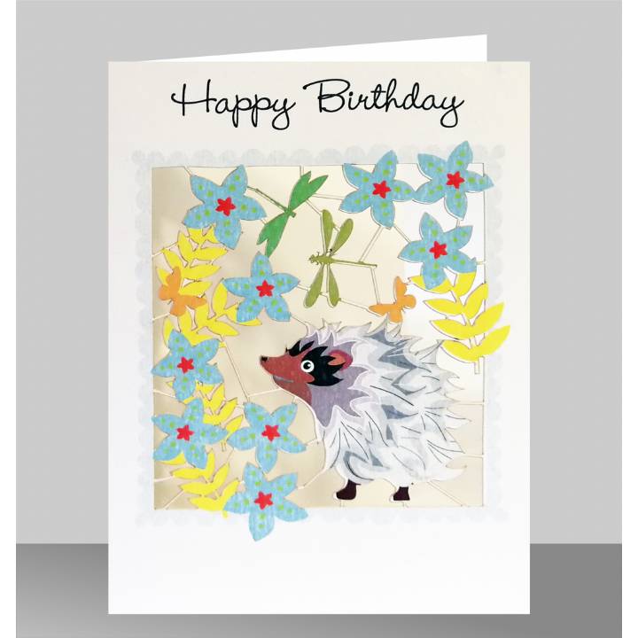 Happy Birthday - Hedgehog (pack of 6)