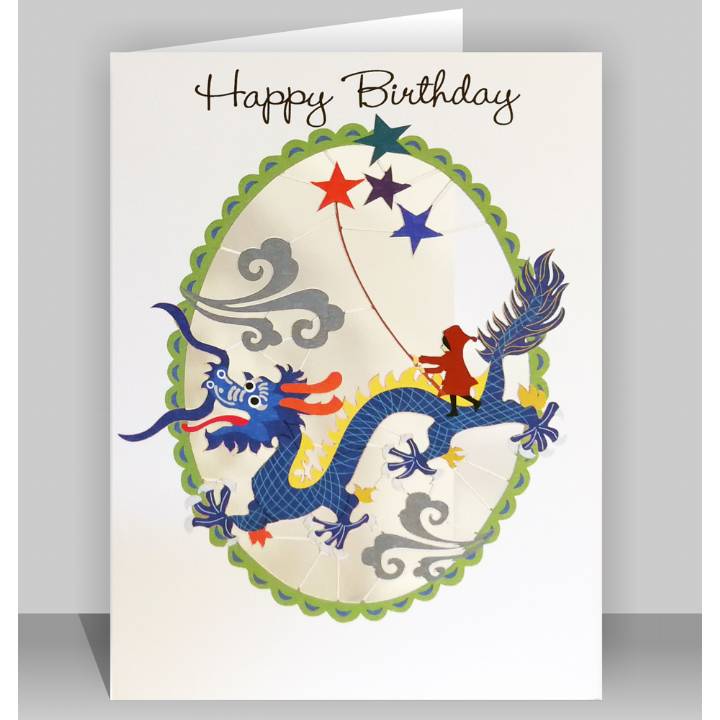 Happy Birthday - Chinese Dragon (pack of 6)