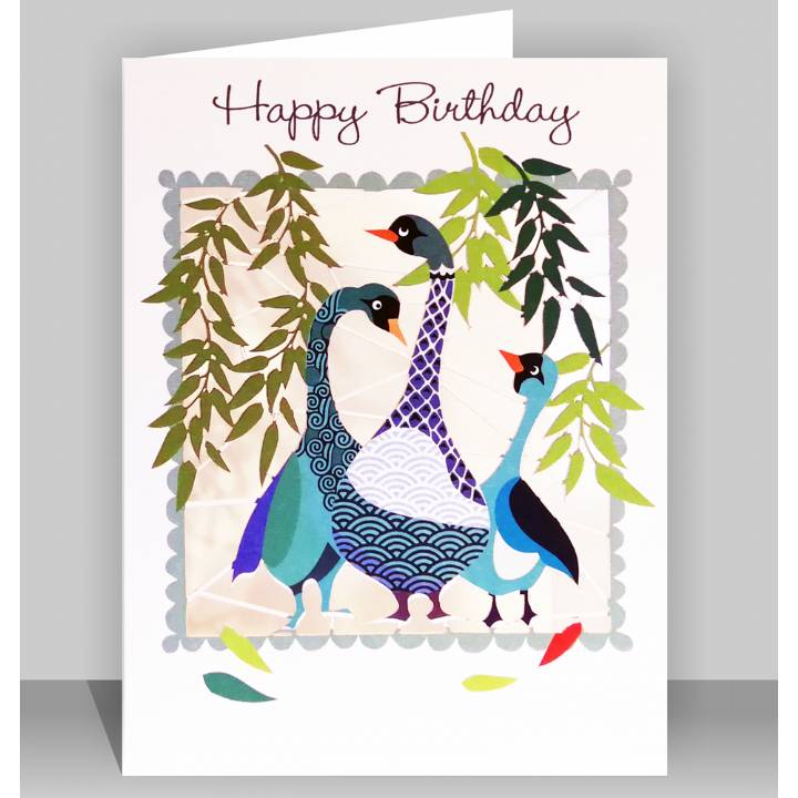 Happy Birthday - Summer geese (pack of 6)