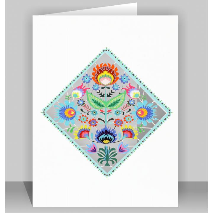 Folk Art Floral Diamond (pack of 6)