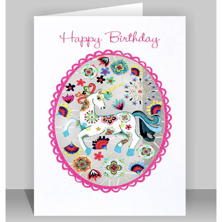 Happy Birthday - Unicorn (pack of 6)