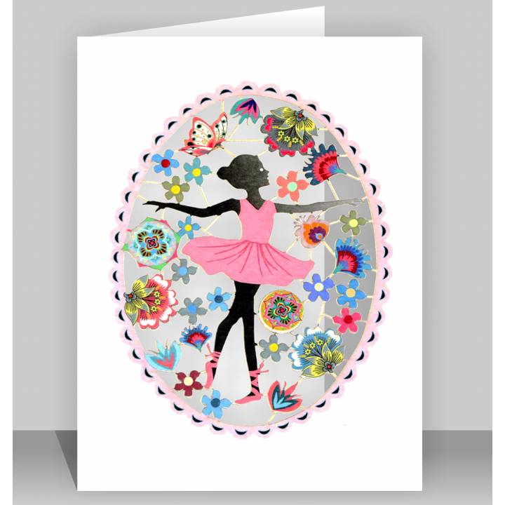 Ballerina with flowers (pack of 6)