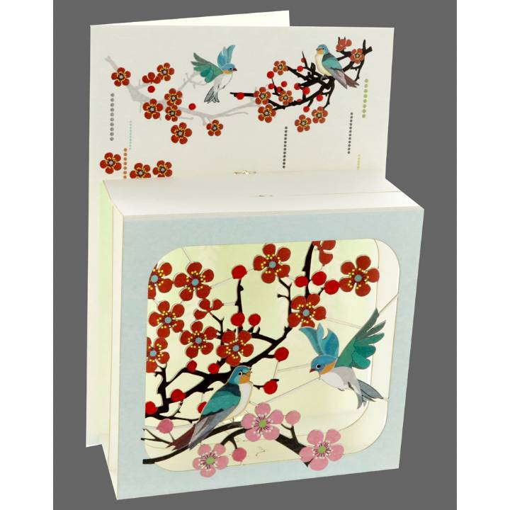 Spring day birds and blossoms (pack of 6)