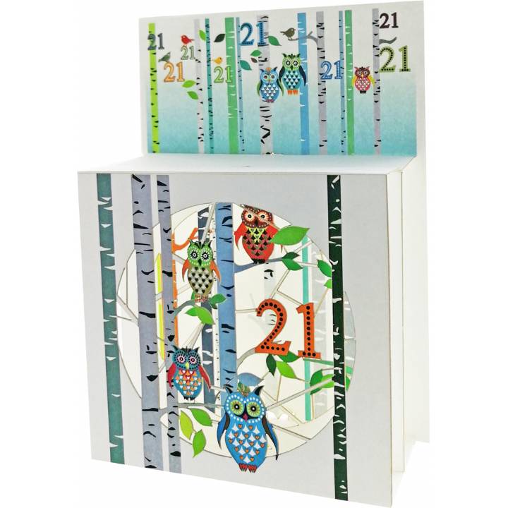 Age 21 owls (pack of 6)