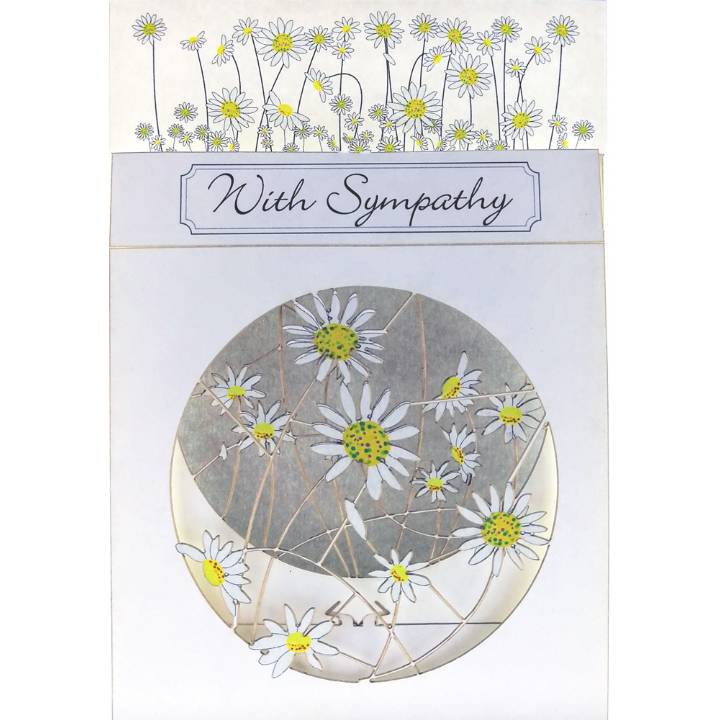 With Sympathy - daisies (pack of 6)