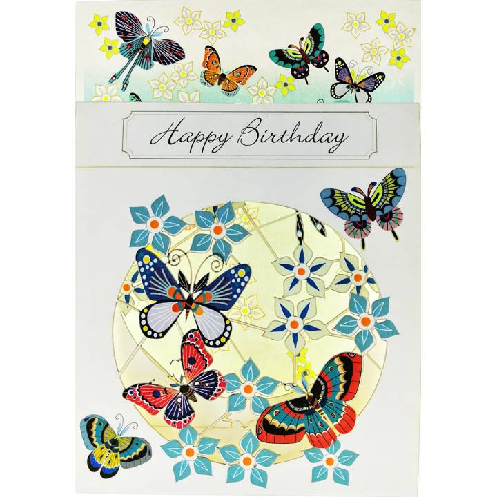 Happy birthday -butterflies (pack of 6)