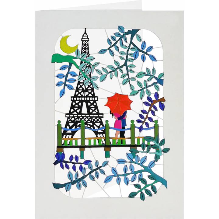 Eiffel Tower couple in love (pack of 6)