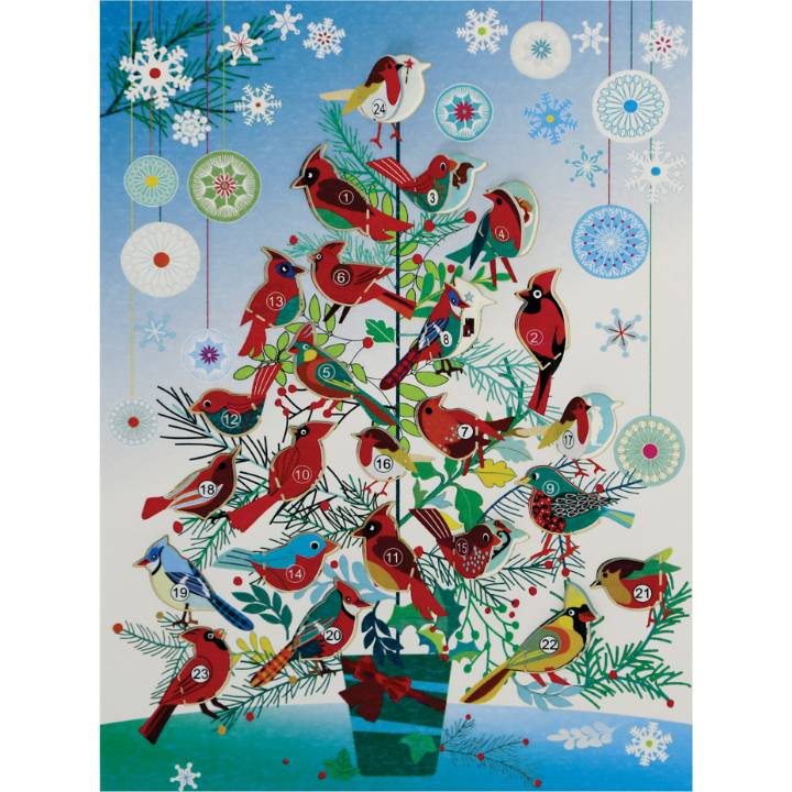 Advent Calendar - Birds (Pack of 6) | Advent Calendar Cards | Christmas