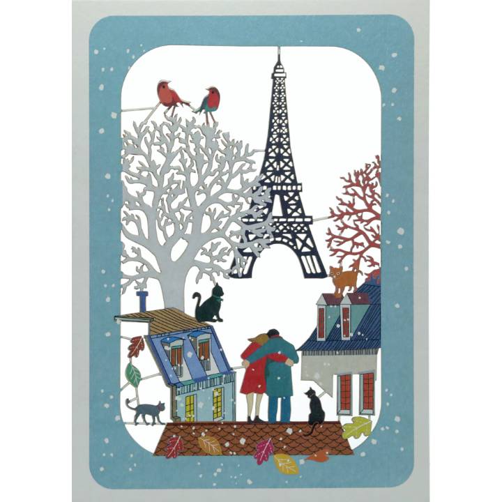 Eiffel Tower & couple (pack of 6)