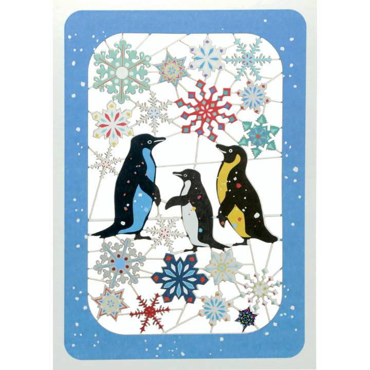 Penguins & snowflakes (pack of 6)