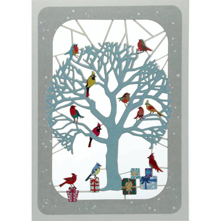 Tree with birds (pack of 6)