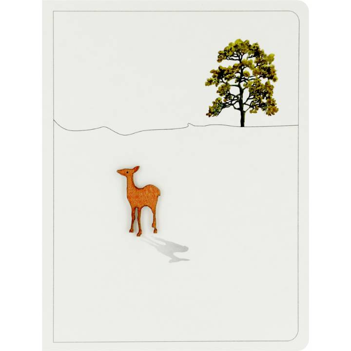 Deer and leafy oak (pack of 6)