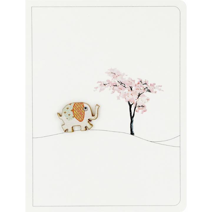 Elephant and blossom tree (pack of 6)