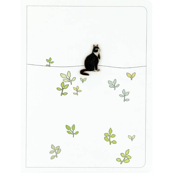 Cat and green shoots (pack of 6)