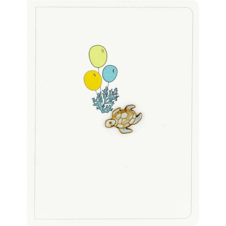 Turtle with balloons (pack of 6)