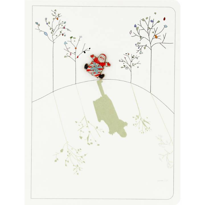 Santa dancing in trees (pack of 6)