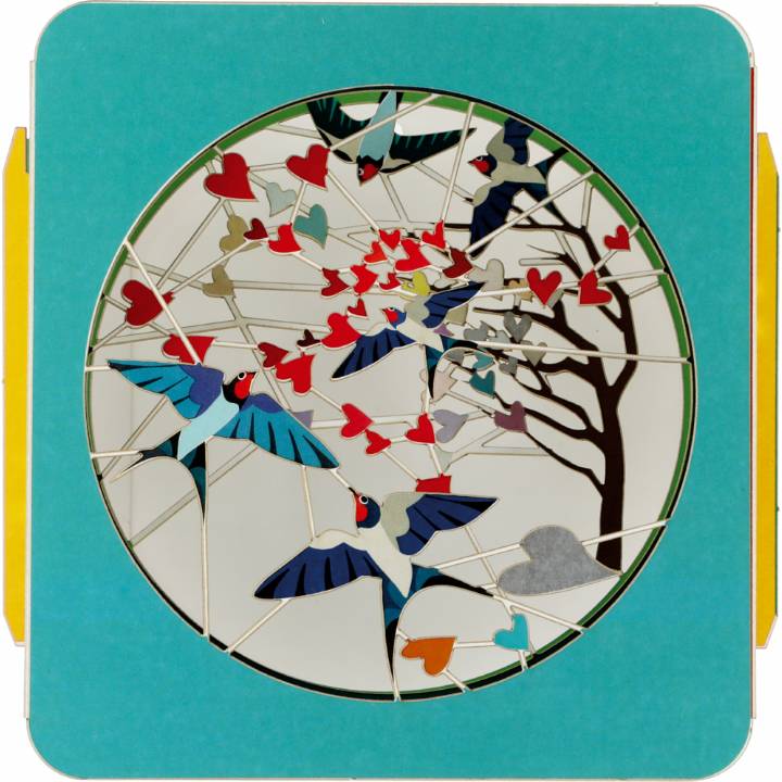 Art Box - Birds and tree of hearts (Pack of 6)