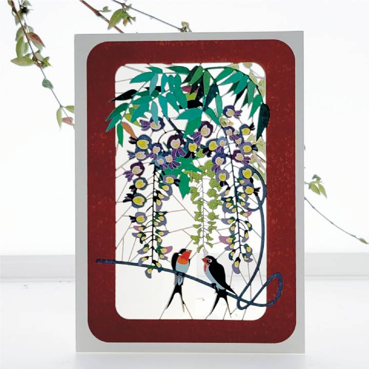 Swallows and wisteria (pack of 6)
