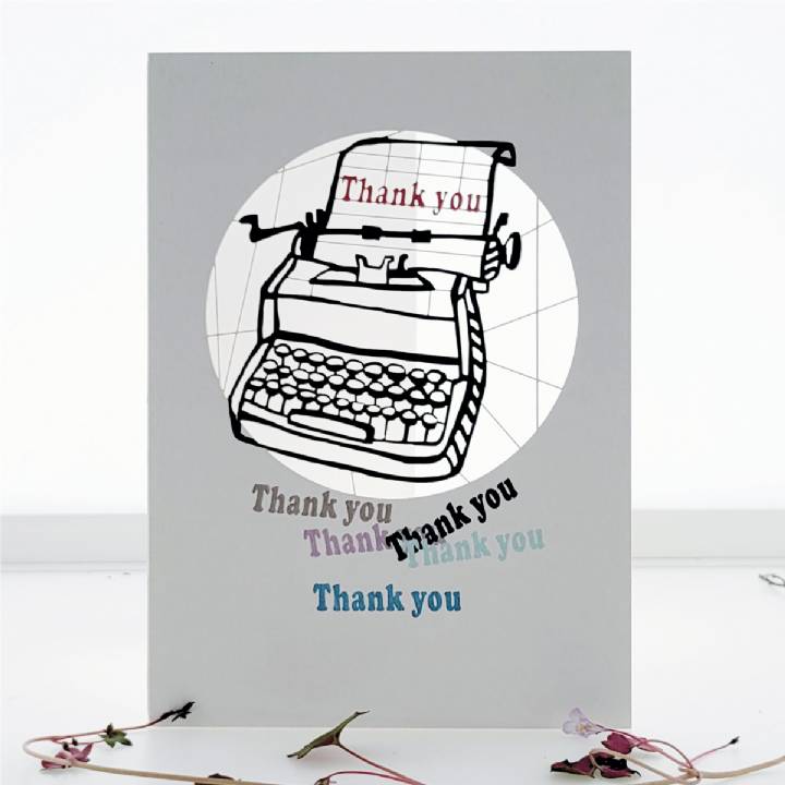 Typewriter - Thank You (pack of 6)