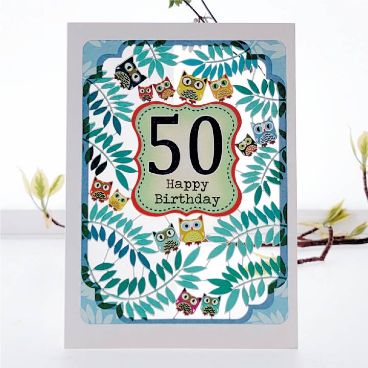 Owls - Age 50 (pack of 6)