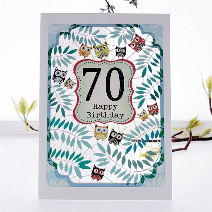 Owls - Age 70 (pack of 6)