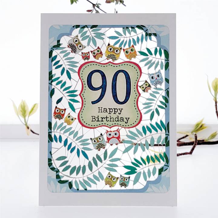 Owls - Age 90 (pack of 6)