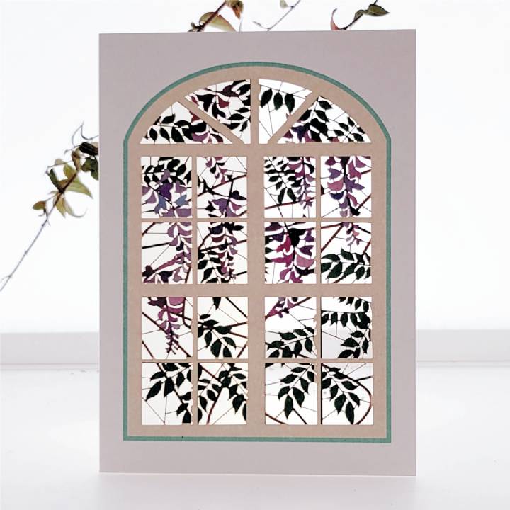 Wisteria Through Arched Window (pack of 6)