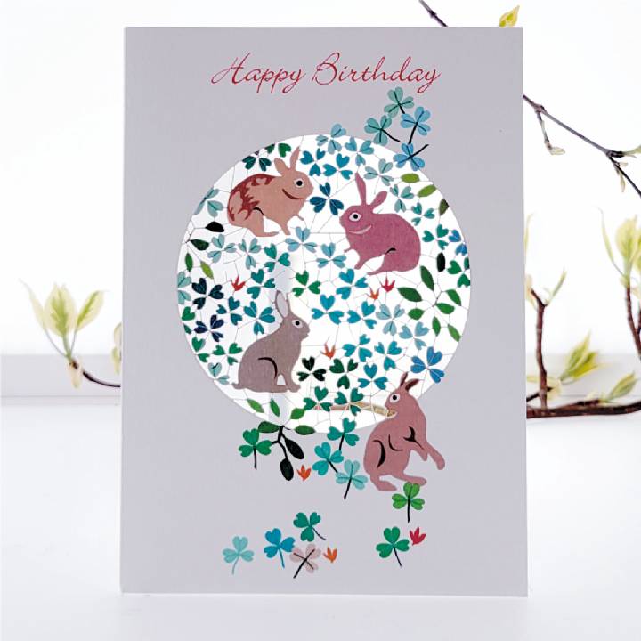 Happy Birthday Rabbits (pack of 6)