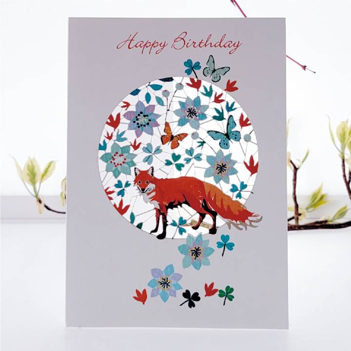 Happy Birthday Fox (pack of 6)