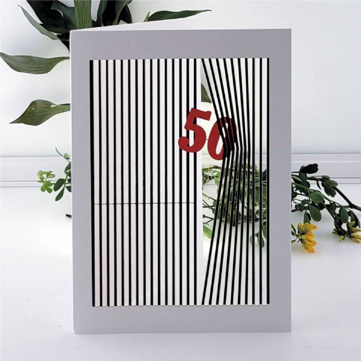 50th Birthday card (pack of 6)