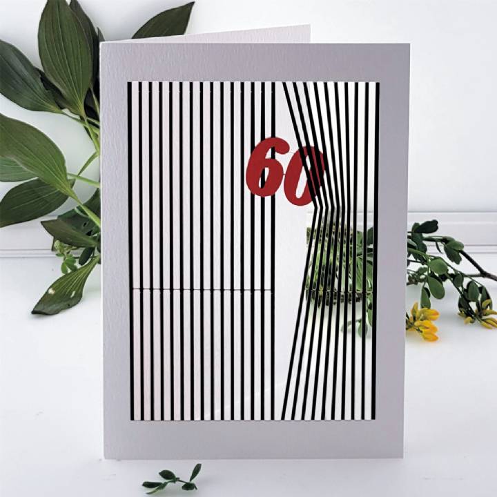 60th Birthday card (pack of 6)