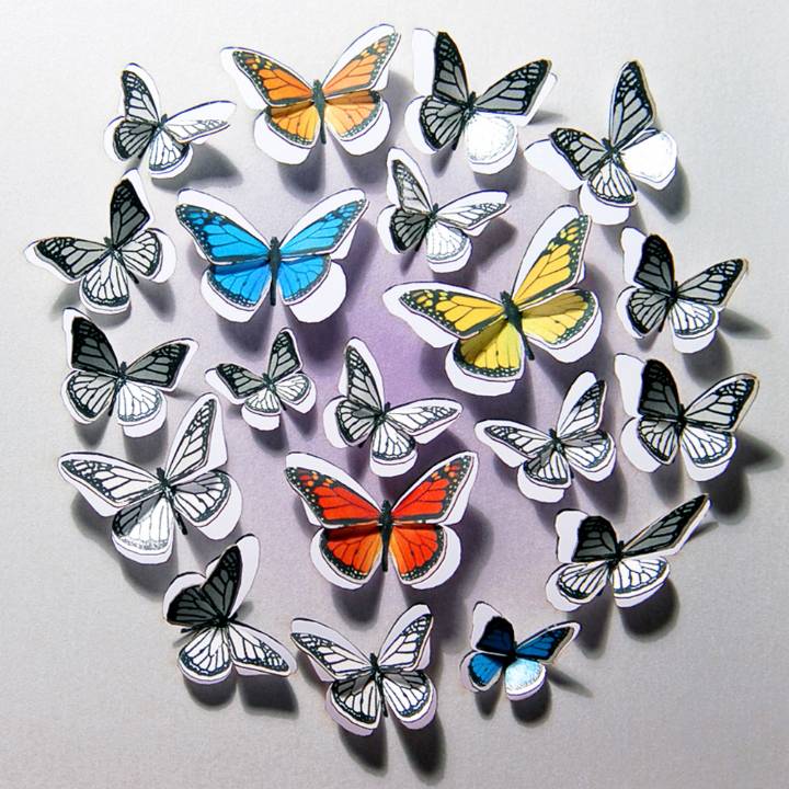 Circle of butterflies (pack of 6)