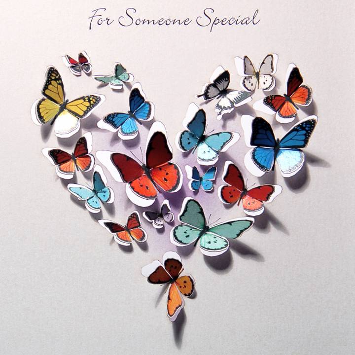 For Someone Special 3D butterfly heart (pack of 6)